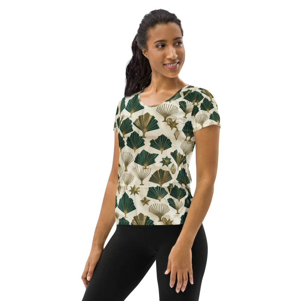 Deco Palmistry on Women's Athletic T-Shirt — Left