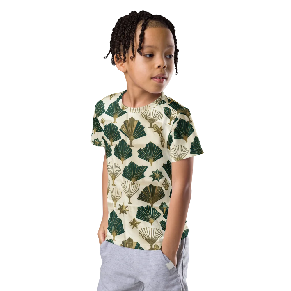 Deco Palmistry on Kids Crew Neck T-Shirt — Left Front
