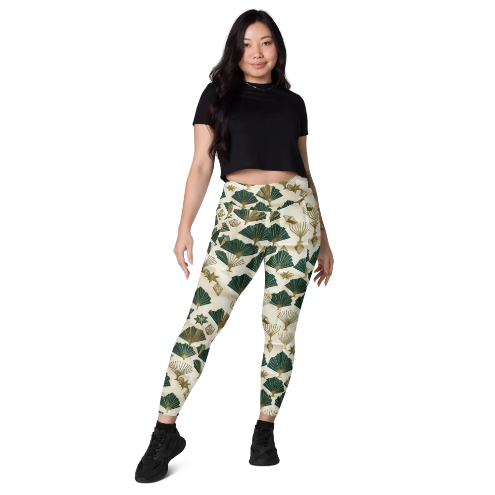 Deco Palmistry on Leggings with Pockets — Front