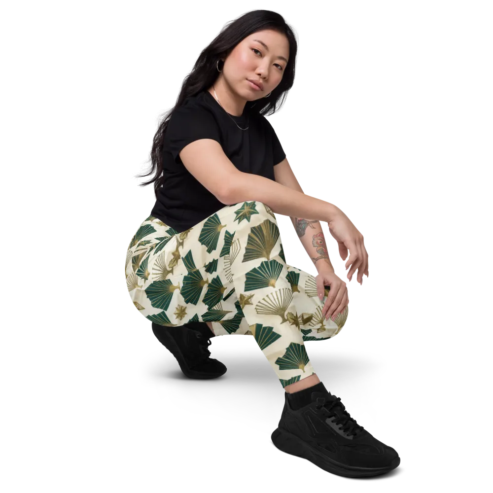 Deco Palmistry on Leggings with Pockets — Right Front