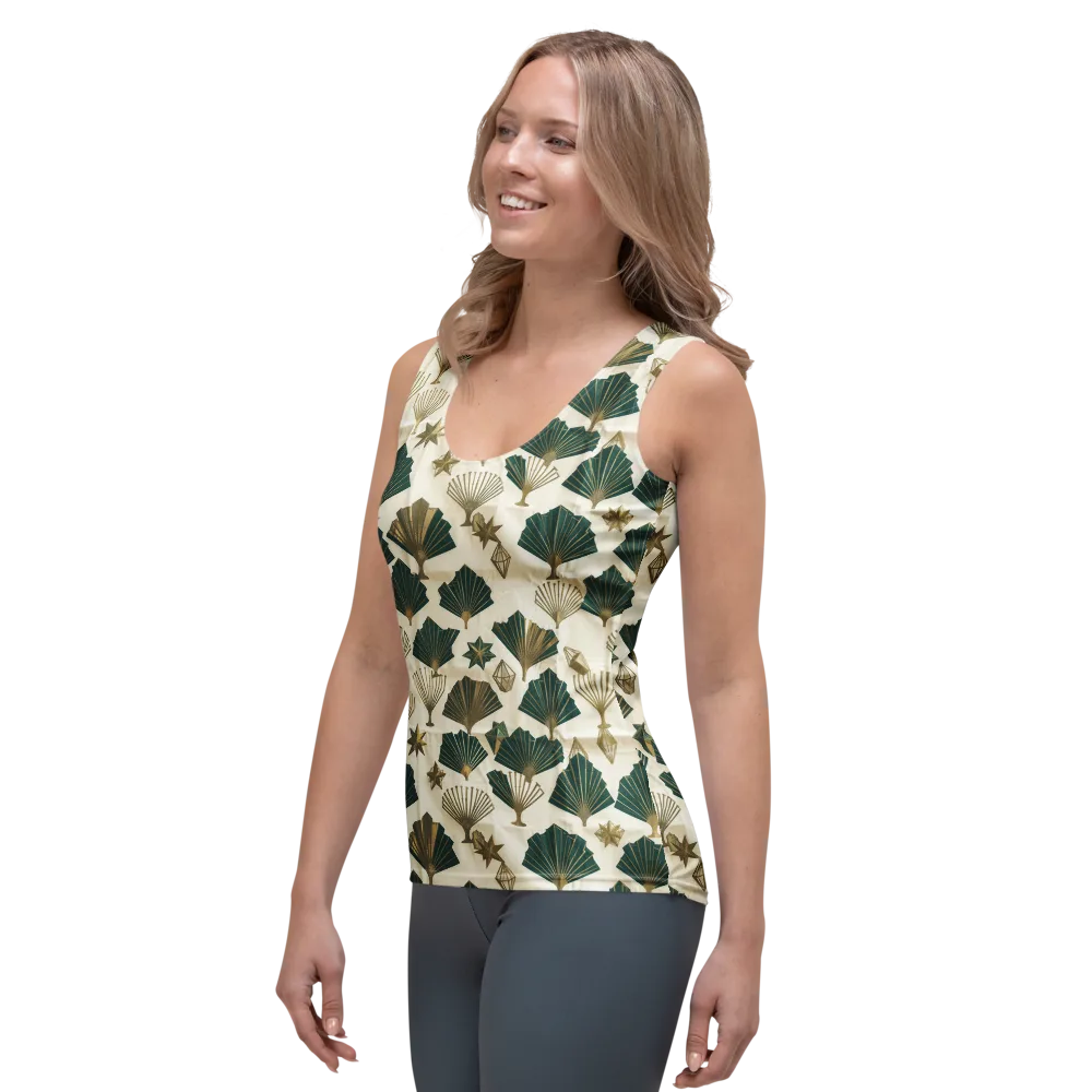 Deco Palmistry on Women's Tank Top — Left Front