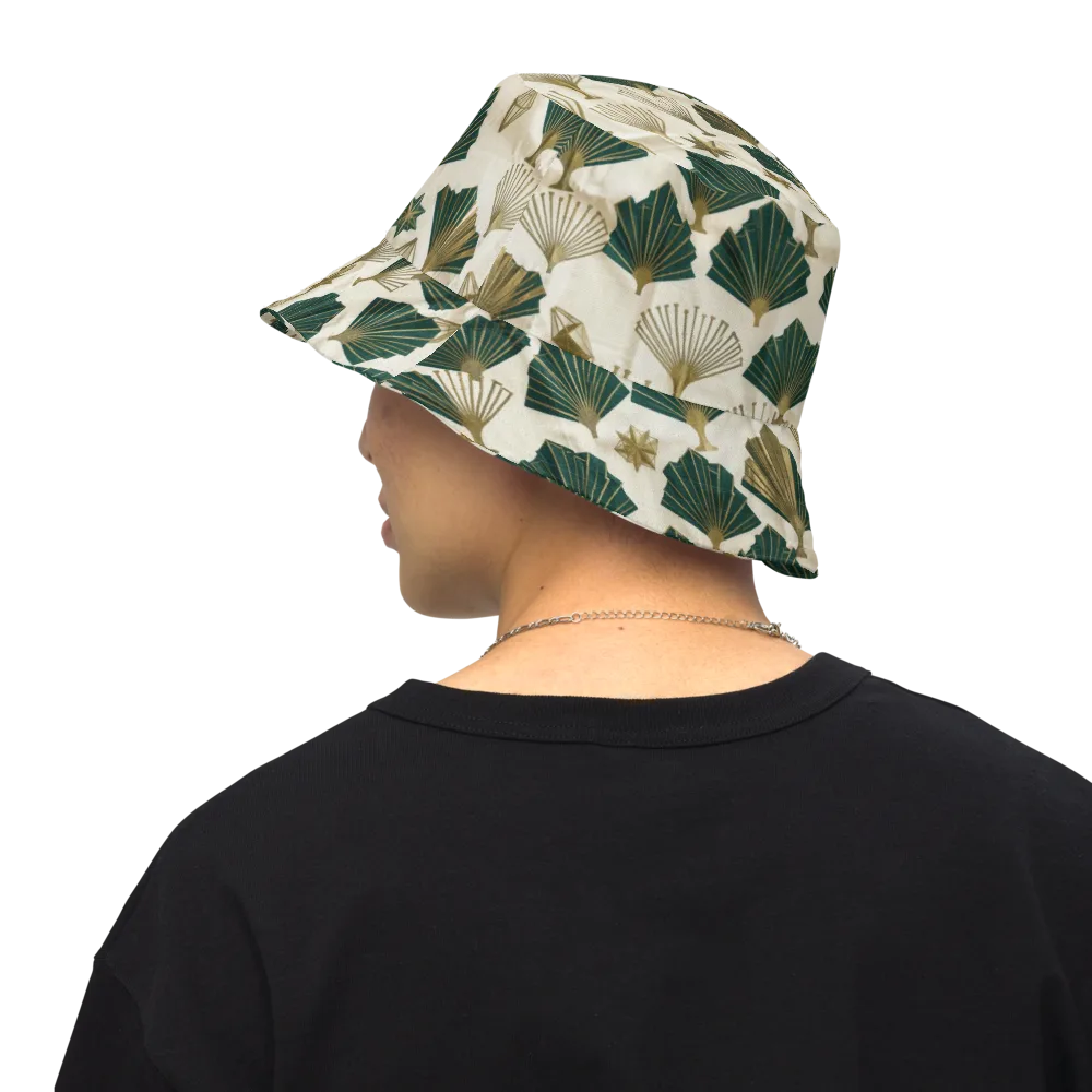 Deco Palmistry on Reversible Bucket Hat — Back Inside