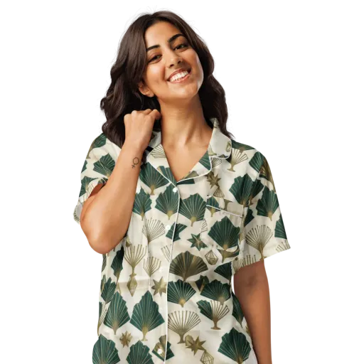 Deco Palmistry on a Women's Short Sleeve Pajama Top