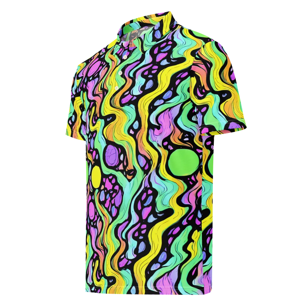 Sillman Swirl on Men's Slim Fit Polo Shirt — Left Front