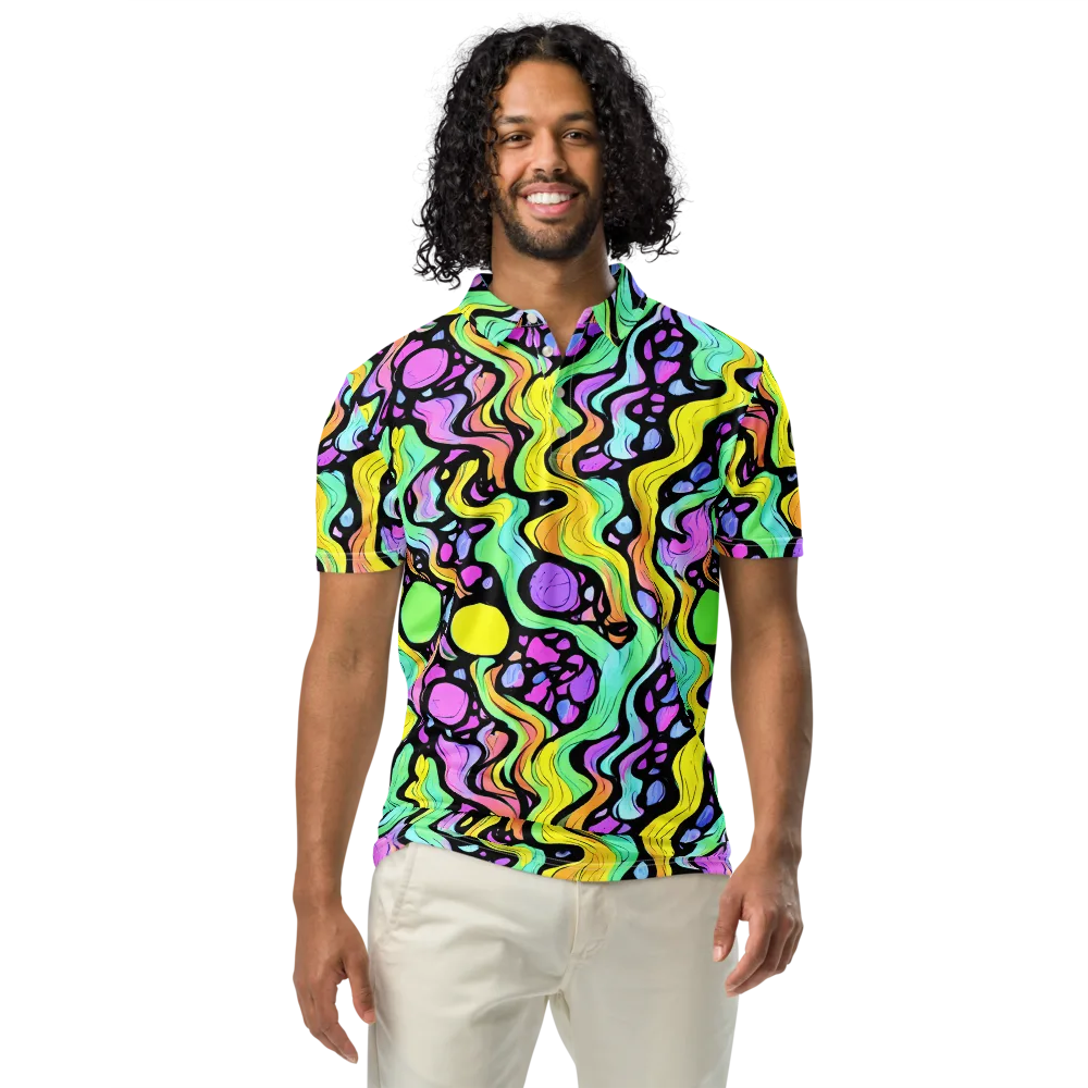 Sillman Swirl on Men's Slim Fit Polo Shirt — Front