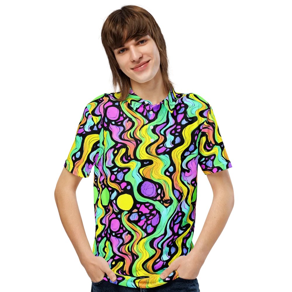 Sillman Swirl on Men's Slim Fit Polo Shirt — Front