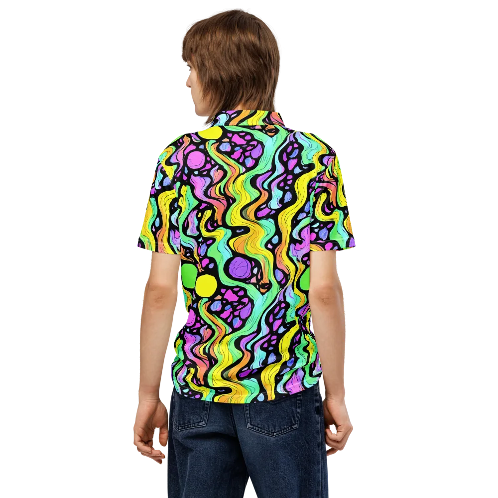 Sillman Swirl on Men's Slim Fit Polo Shirt — Back