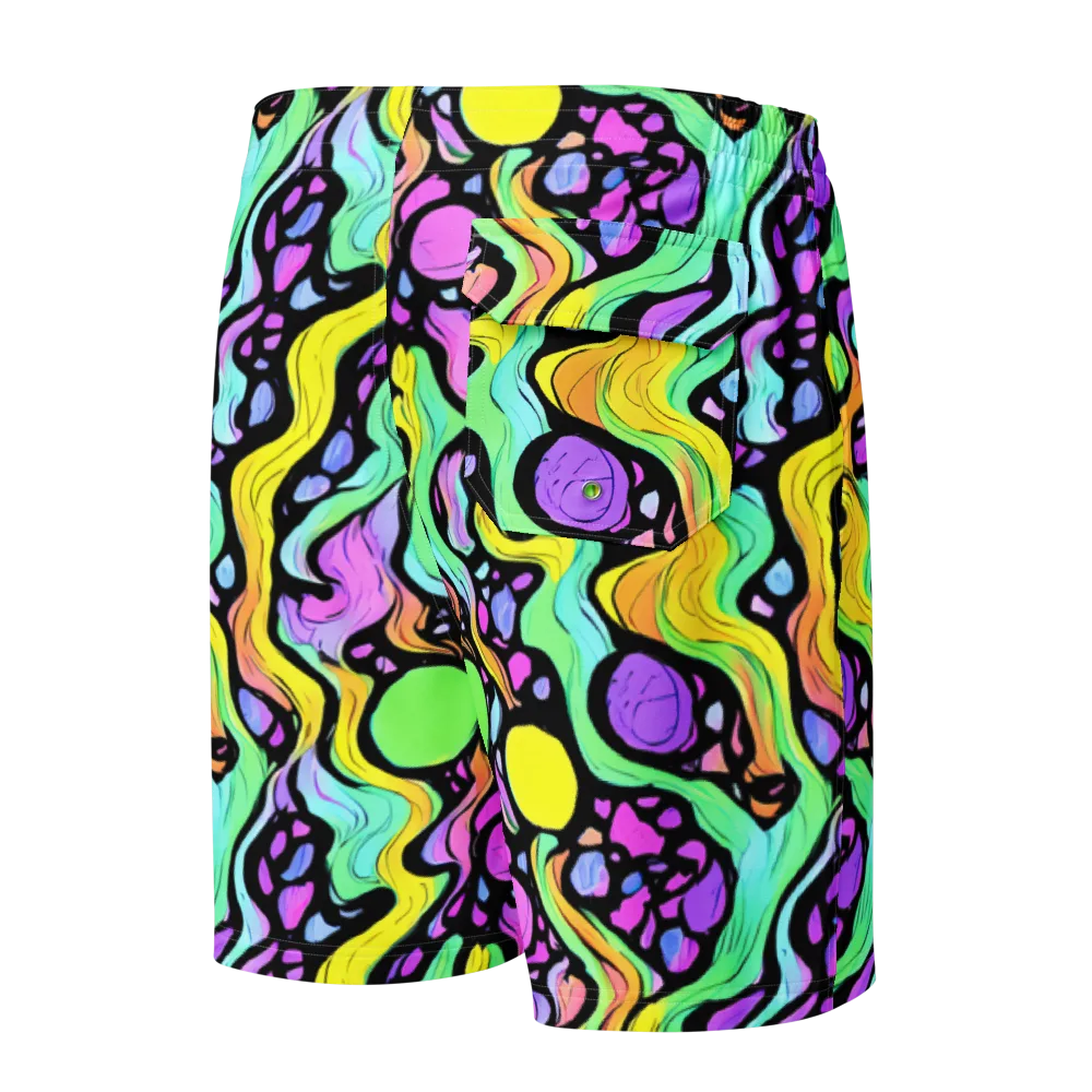 Sillman Swirl on Men's Board Shorts — Back