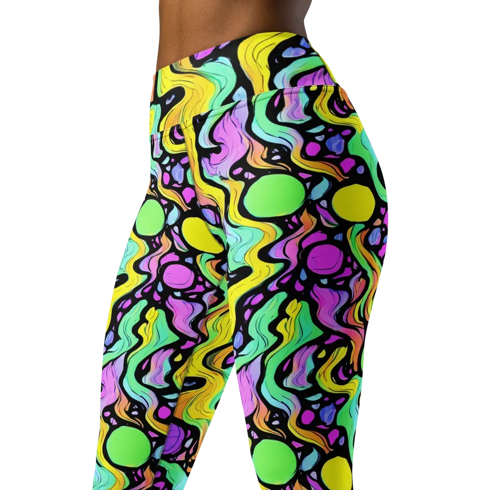 Sillman Swirl on Yoga Leggings — Left Front