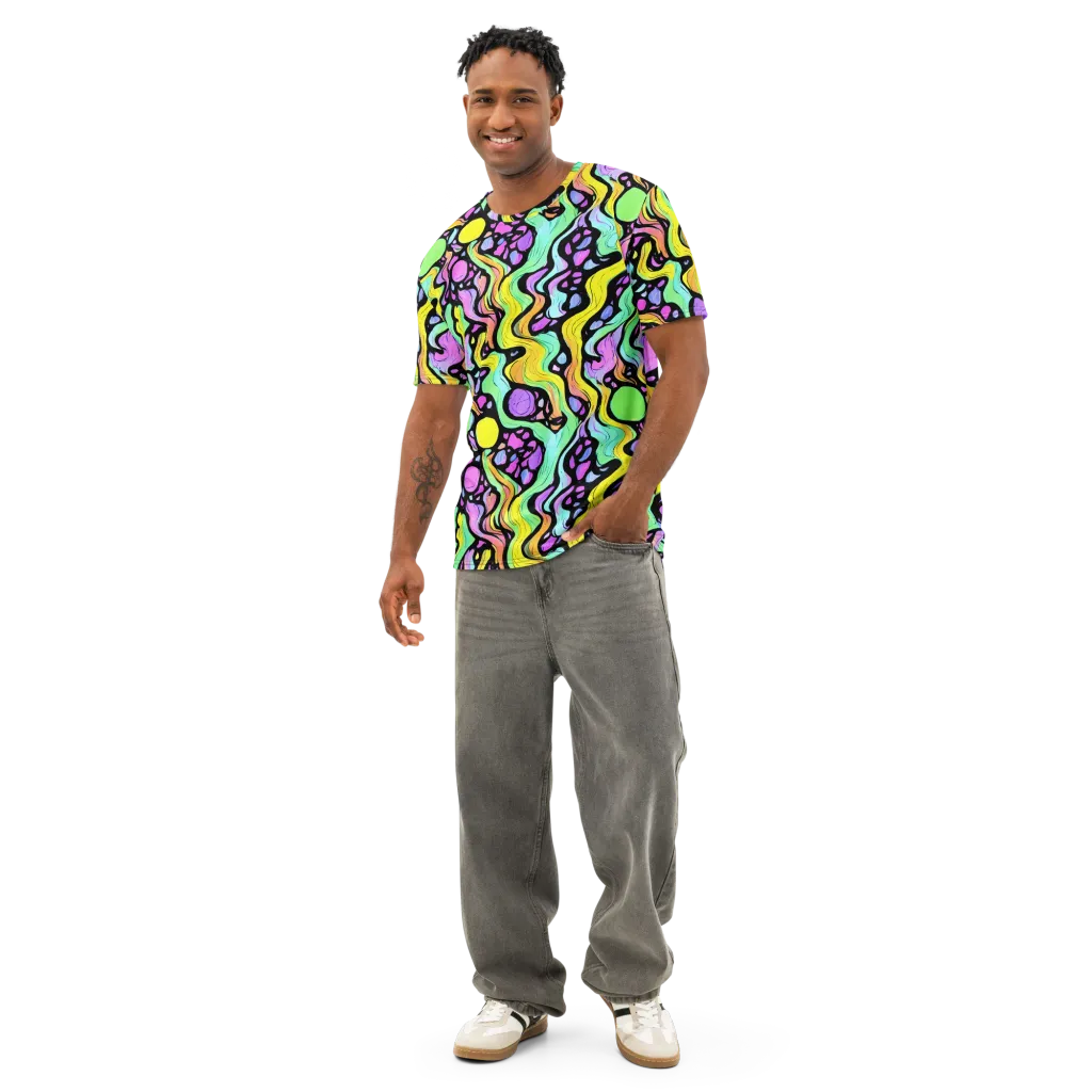 Sillman Swirl on Men's Cotton Crew Neck T-Shirt — Front