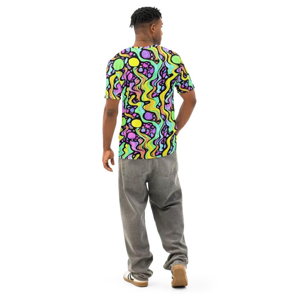 Sillman Swirl on Men's Cotton Crew Neck T-Shirt — Back