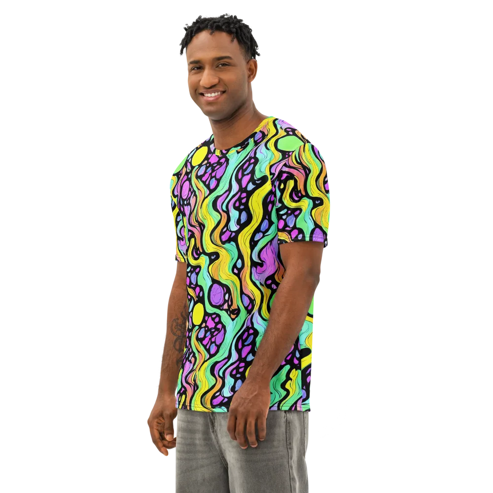 Sillman Swirl on Men's Cotton Crew Neck T-Shirt — Left Front