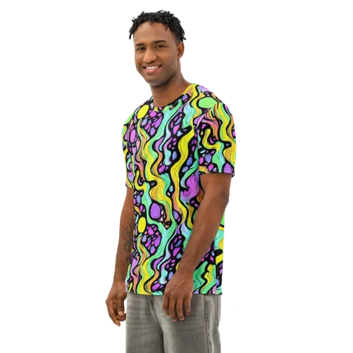 Sillman Swirl on a Men's Cotton Crew Neck T-Shirt