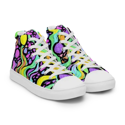 Sillman Swirl on a Men's High Top Canvas Shoes
