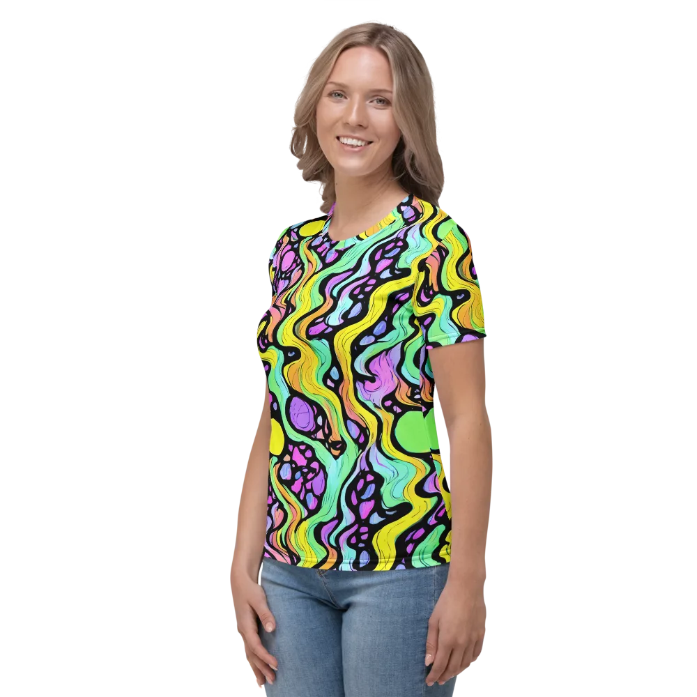 Sillman Swirl on Women's Crew Neck T-Shirt — Left