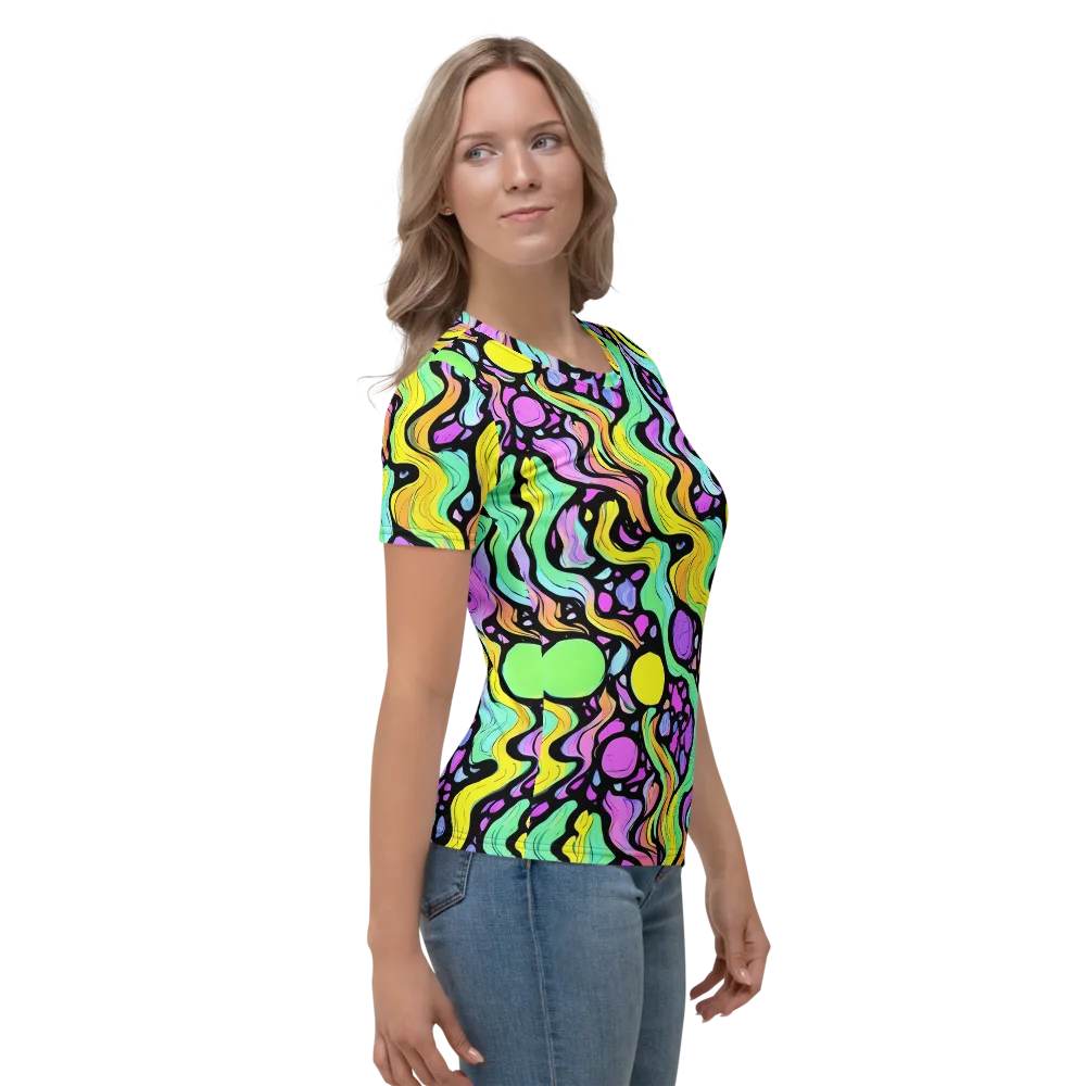 Sillman Swirl on Women's Crew Neck T-Shirt — Right