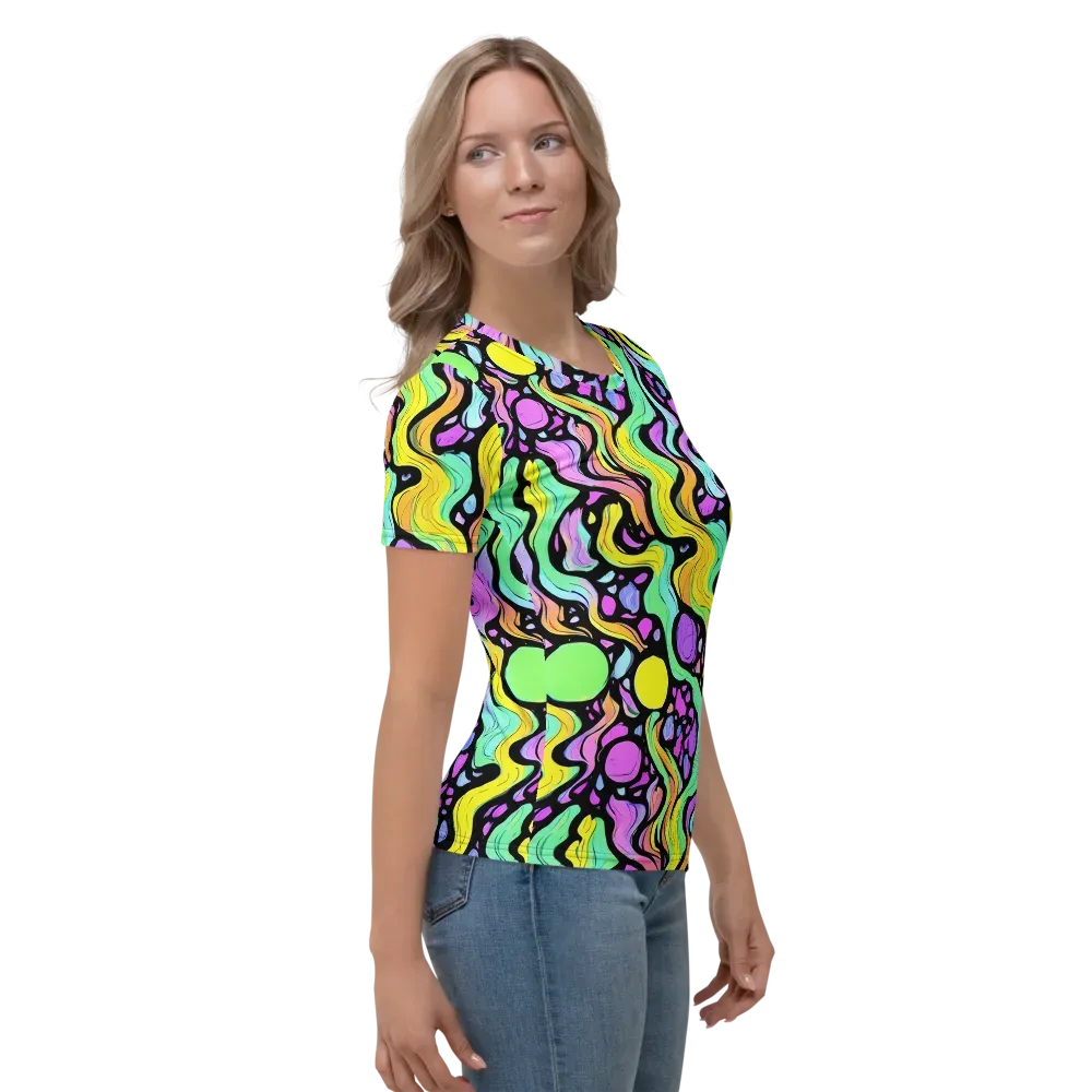 Sillman Swirl on Women's Crew Neck T-Shirt — Right