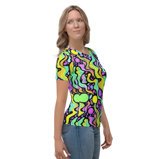 Sillman Swirl on a Women's Crew Neck T-Shirt