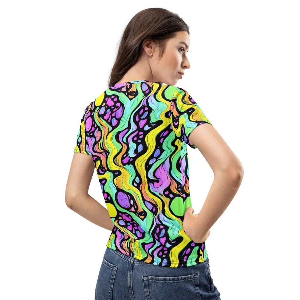 Sillman Swirl on Women's Crew Neck T-Shirt — Back