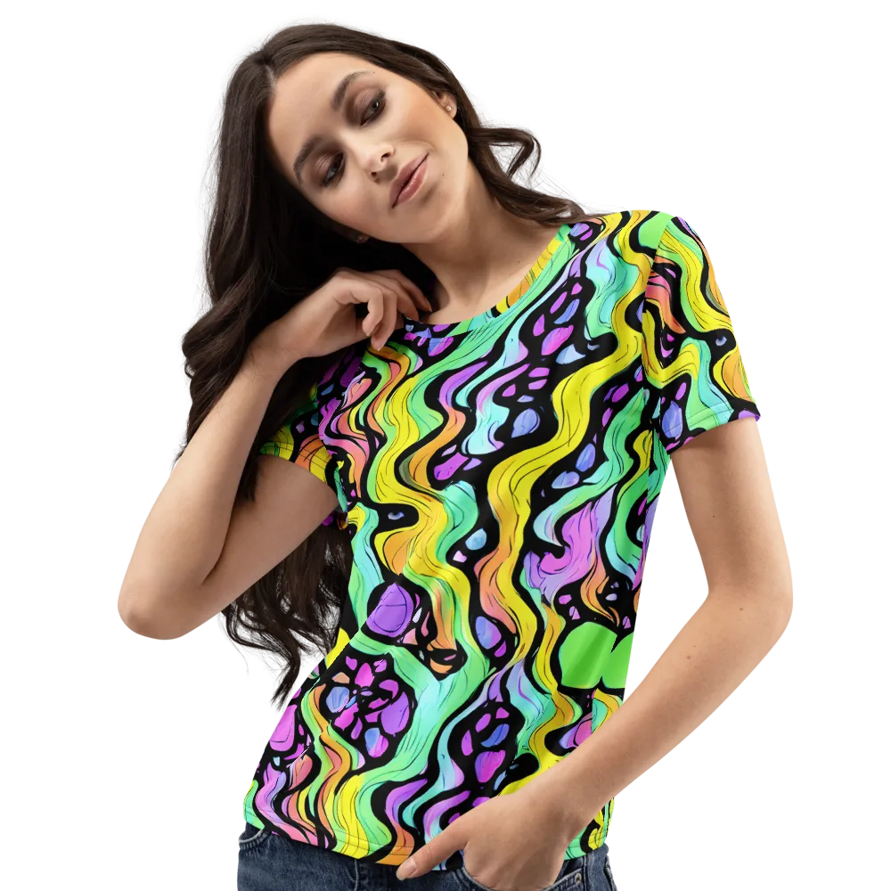 Sillman Swirl on Women's Crew Neck T-Shirt — Left Front