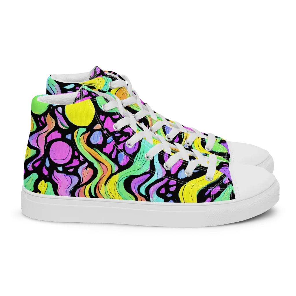 Sillman Swirl on Women's High Top Canvas Shoes — Right