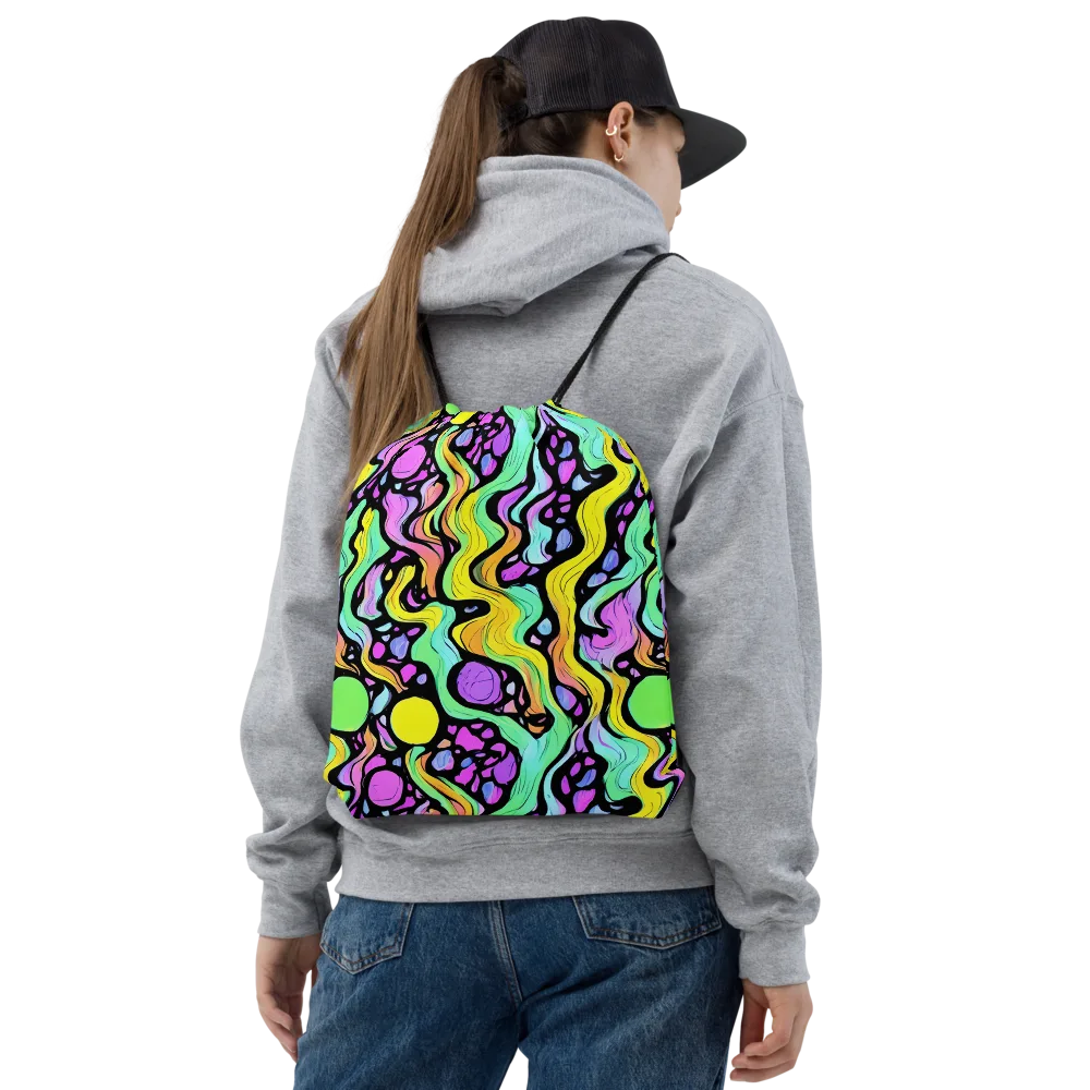 Sillman Swirl on Drawstring Bag — Front