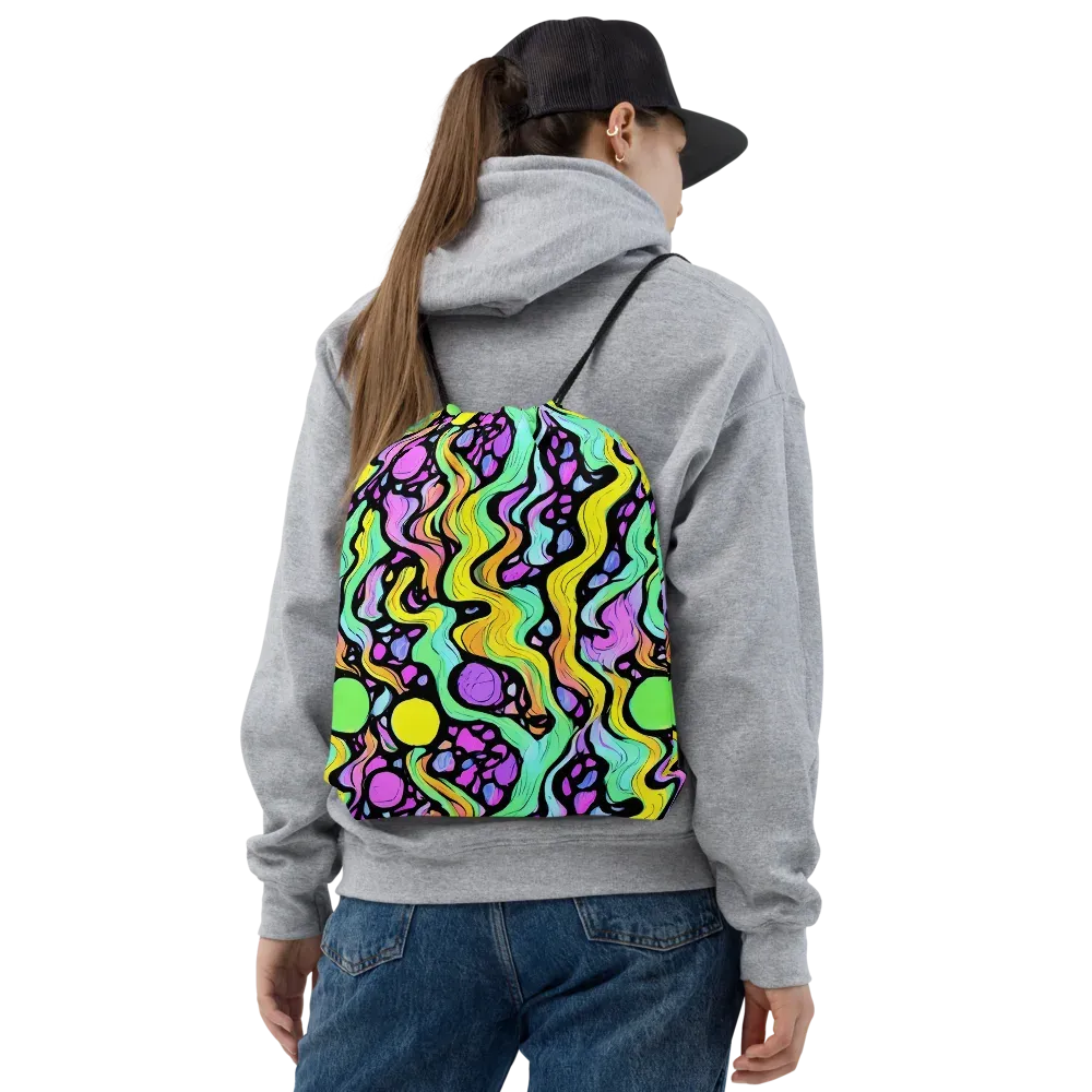 Sillman Swirl on Drawstring Bag — Front