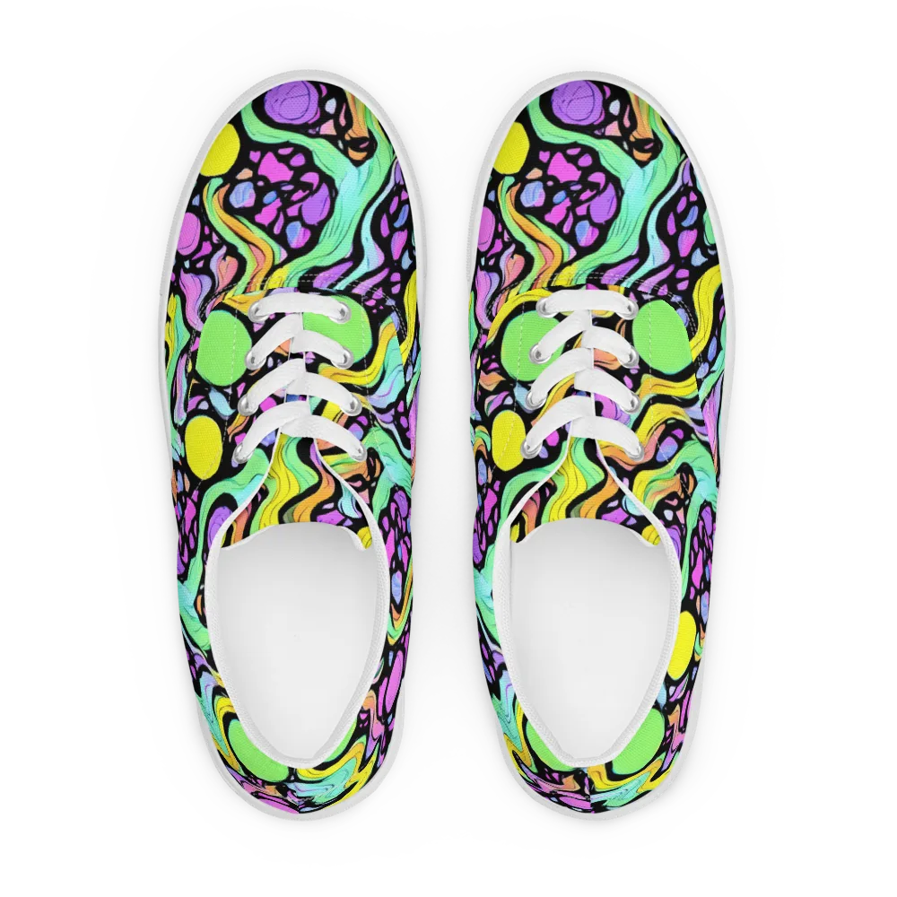 Sillman Swirl on Men's Lace-Up Canvas Shoes — Front