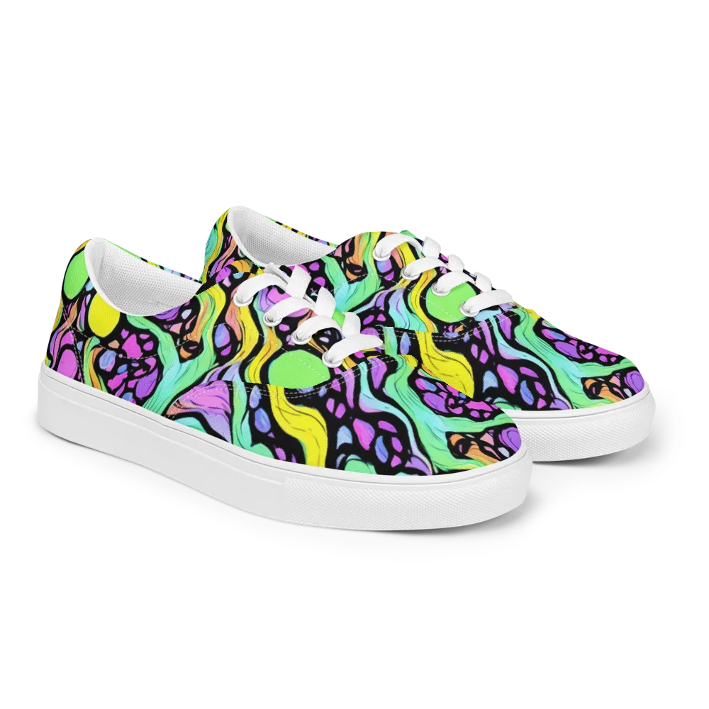 Sillman Swirl on Men's Lace-Up Canvas Shoes — Right Front