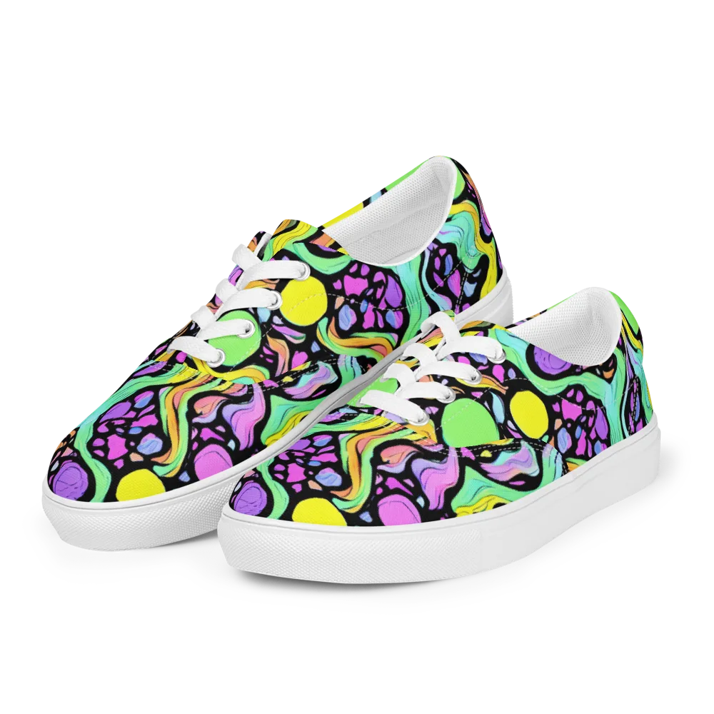 Sillman Swirl on Men's Lace-Up Canvas Shoes — Left Front