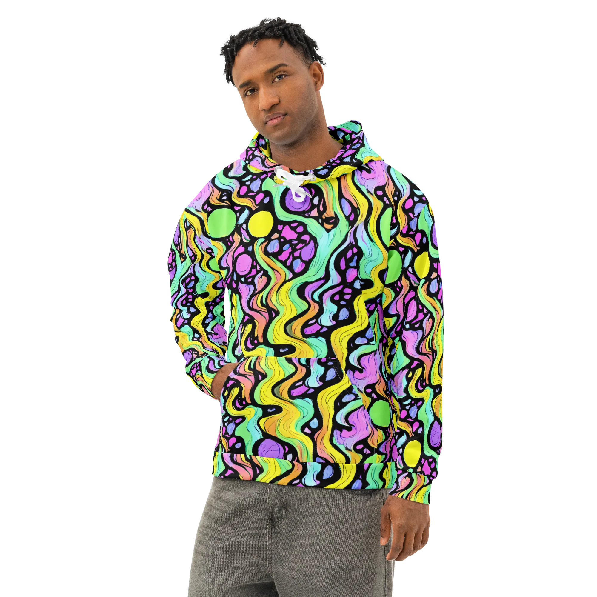 Sillman Swirl on Cotton Hoodie — Left Front