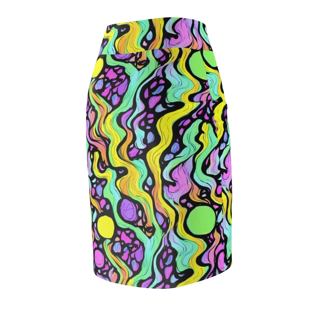 Sillman Swirl on Pencil Skirt — Back Side