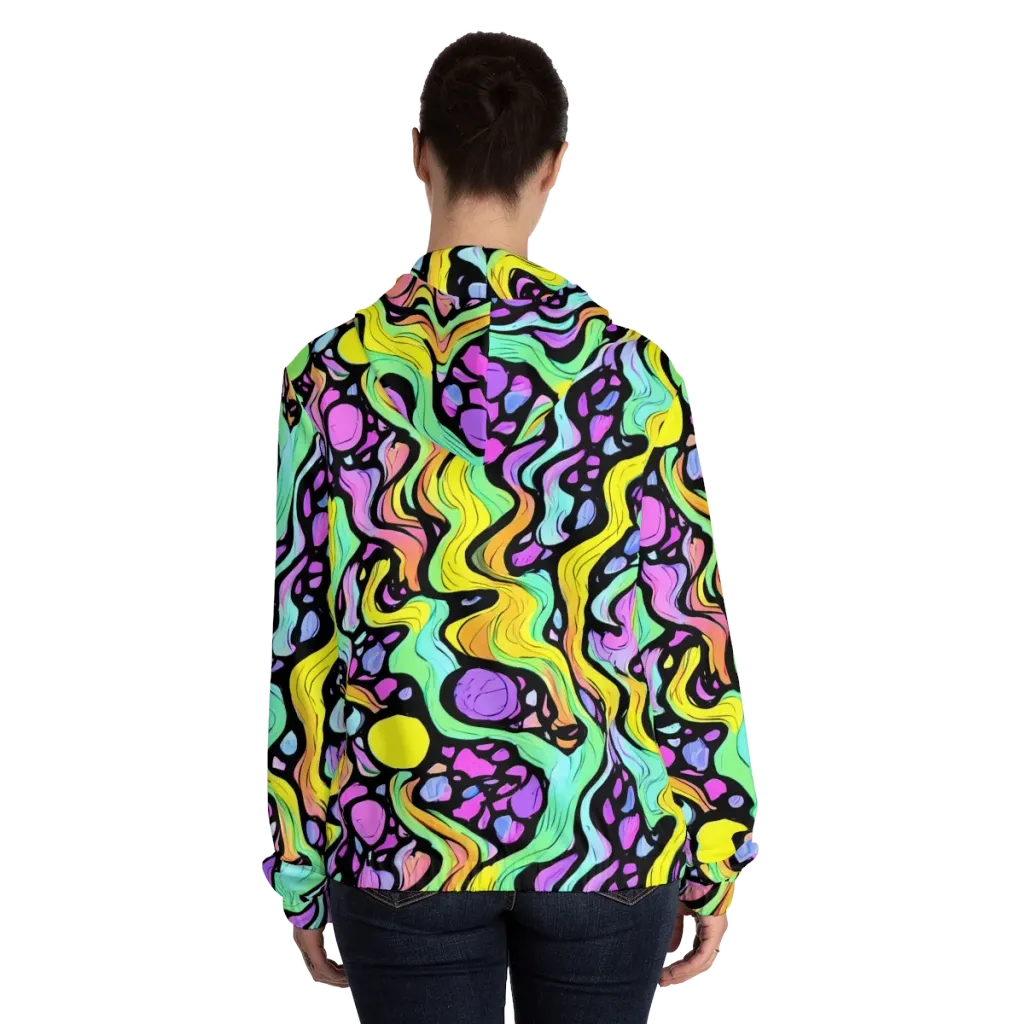 Sillman Swirl on Women's Full-Zip Hoodie — Back On Person