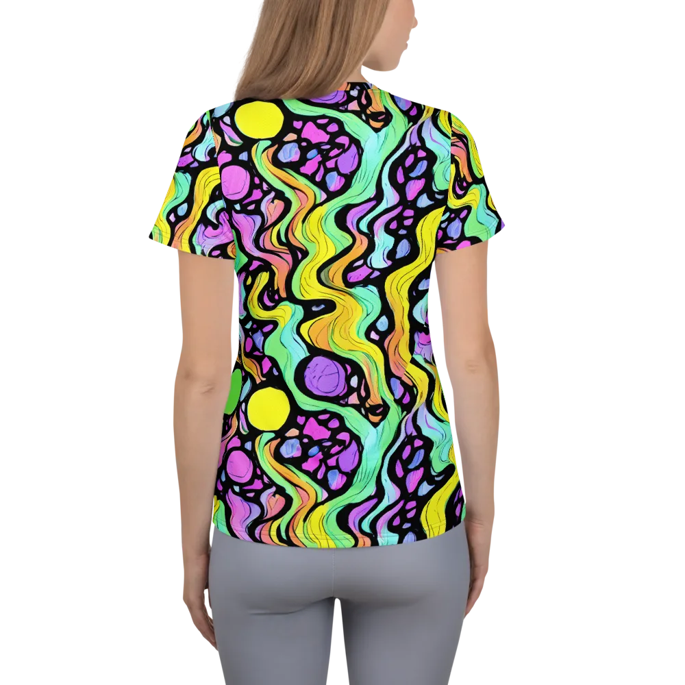 Sillman Swirl on Women's Athletic T-Shirt — Back