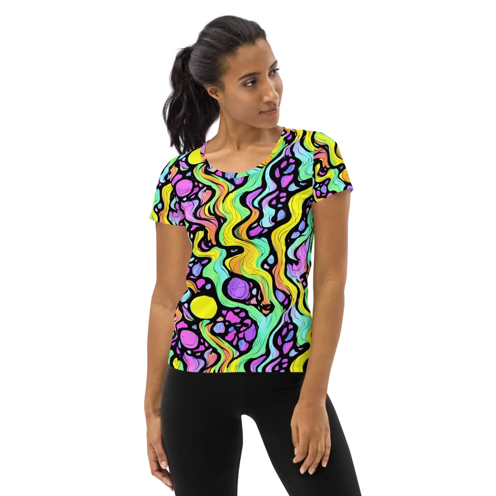 Sillman Swirl on Women's Athletic T-Shirt — Front