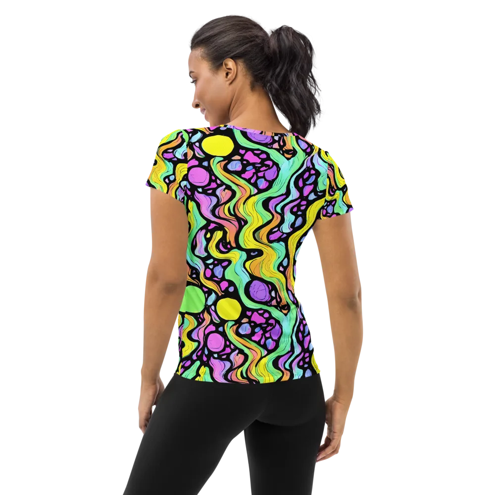 Sillman Swirl on Women's Athletic T-Shirt — Back