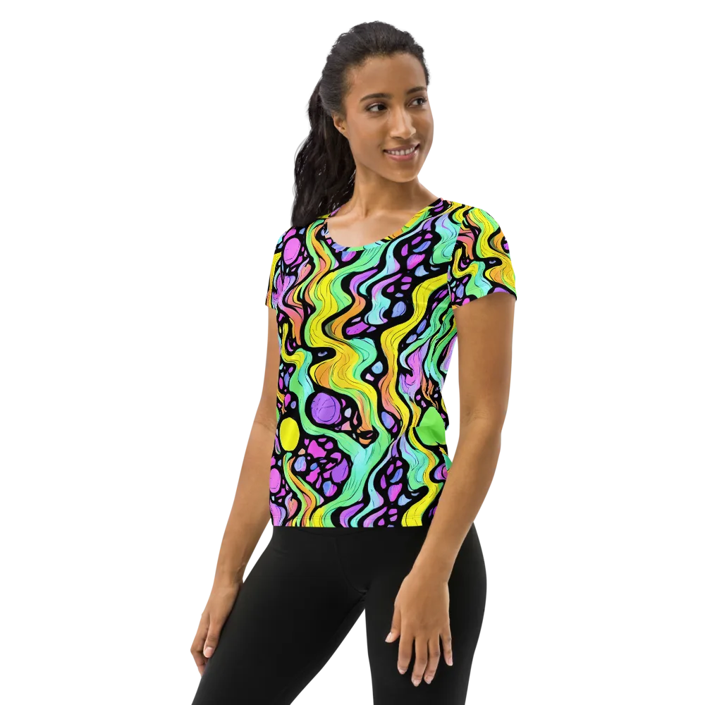 Sillman Swirl on Women's Athletic T-Shirt — Left