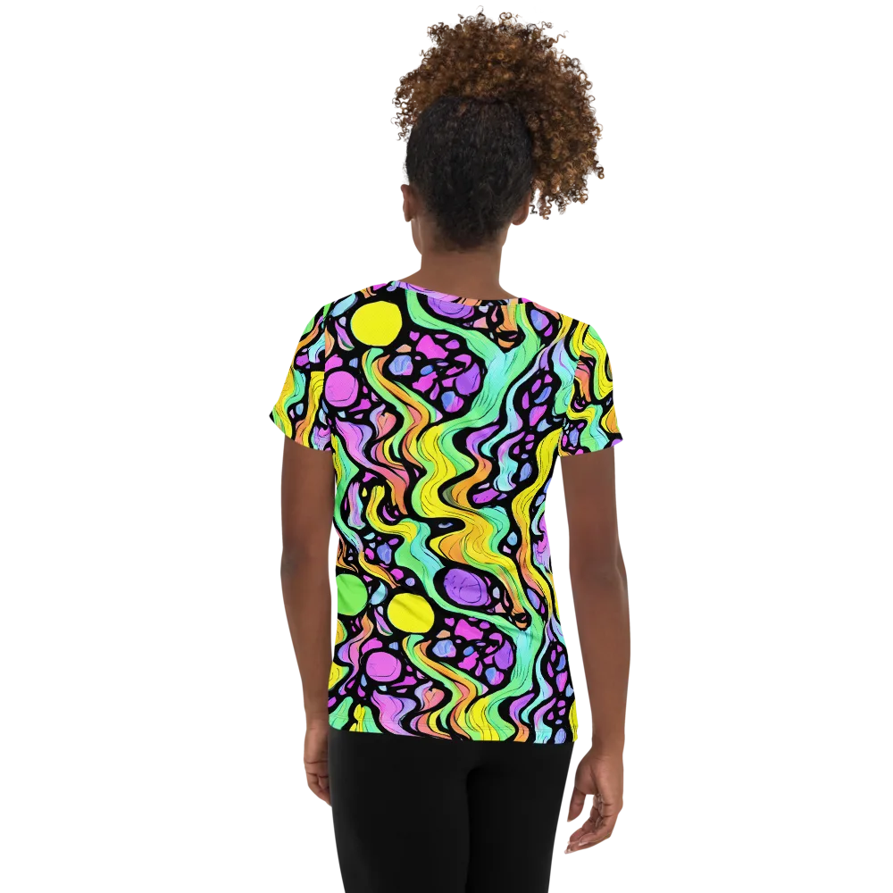 Sillman Swirl on Women's Athletic T-Shirt — Back