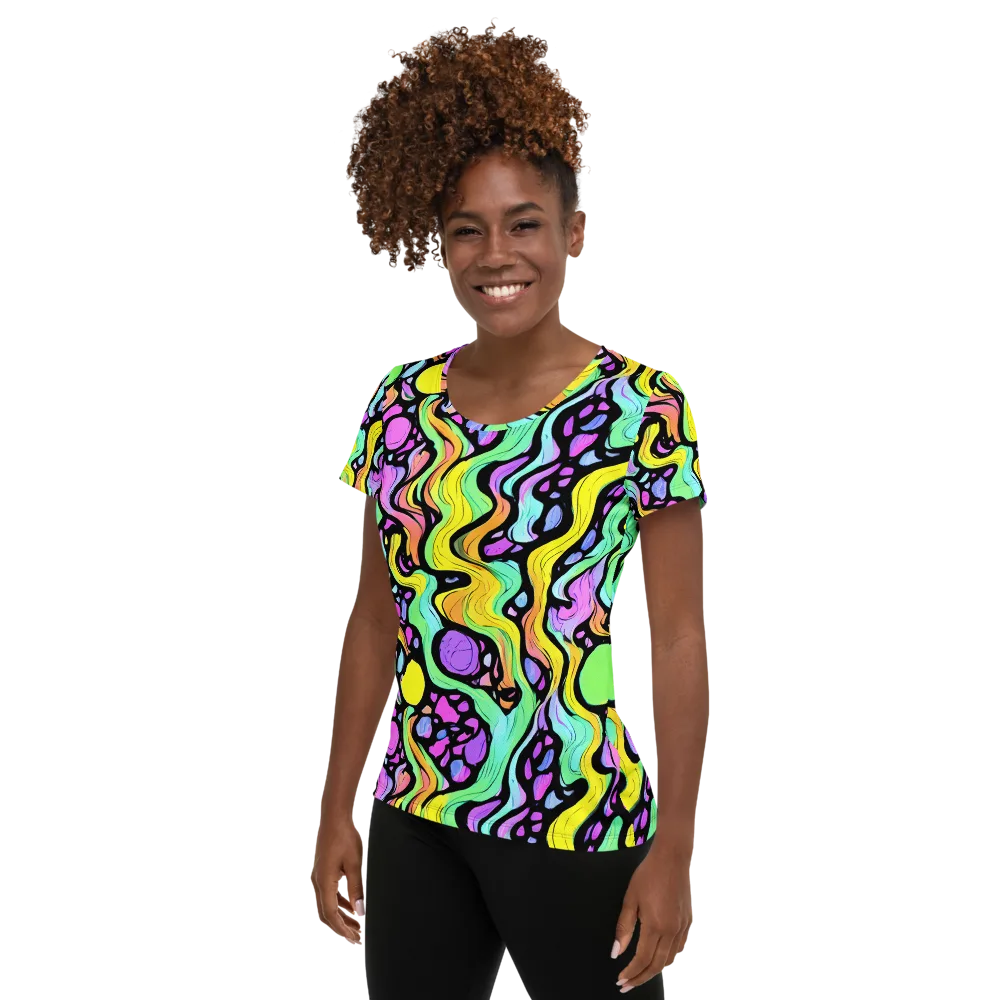 Sillman Swirl on Women's Athletic T-Shirt — Left