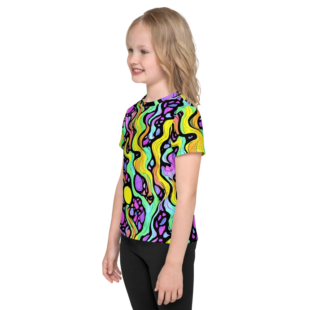 Sillman Swirl on Kids Crew Neck T-Shirt — Left