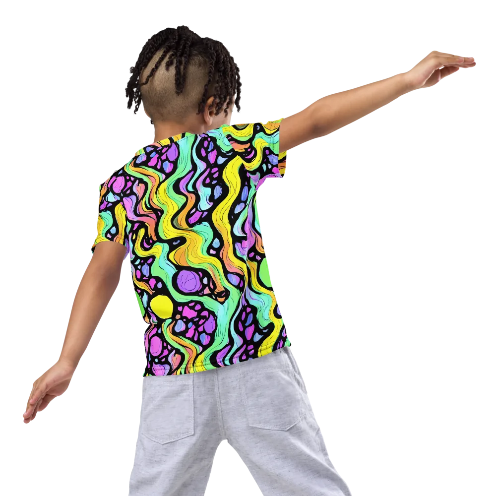 Sillman Swirl on Kids Crew Neck T-Shirt — Back