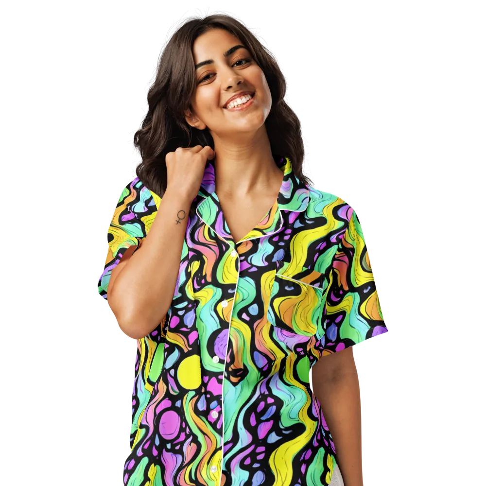 Sillman Swirl on Women's Short Sleeve Pajama Top — Front