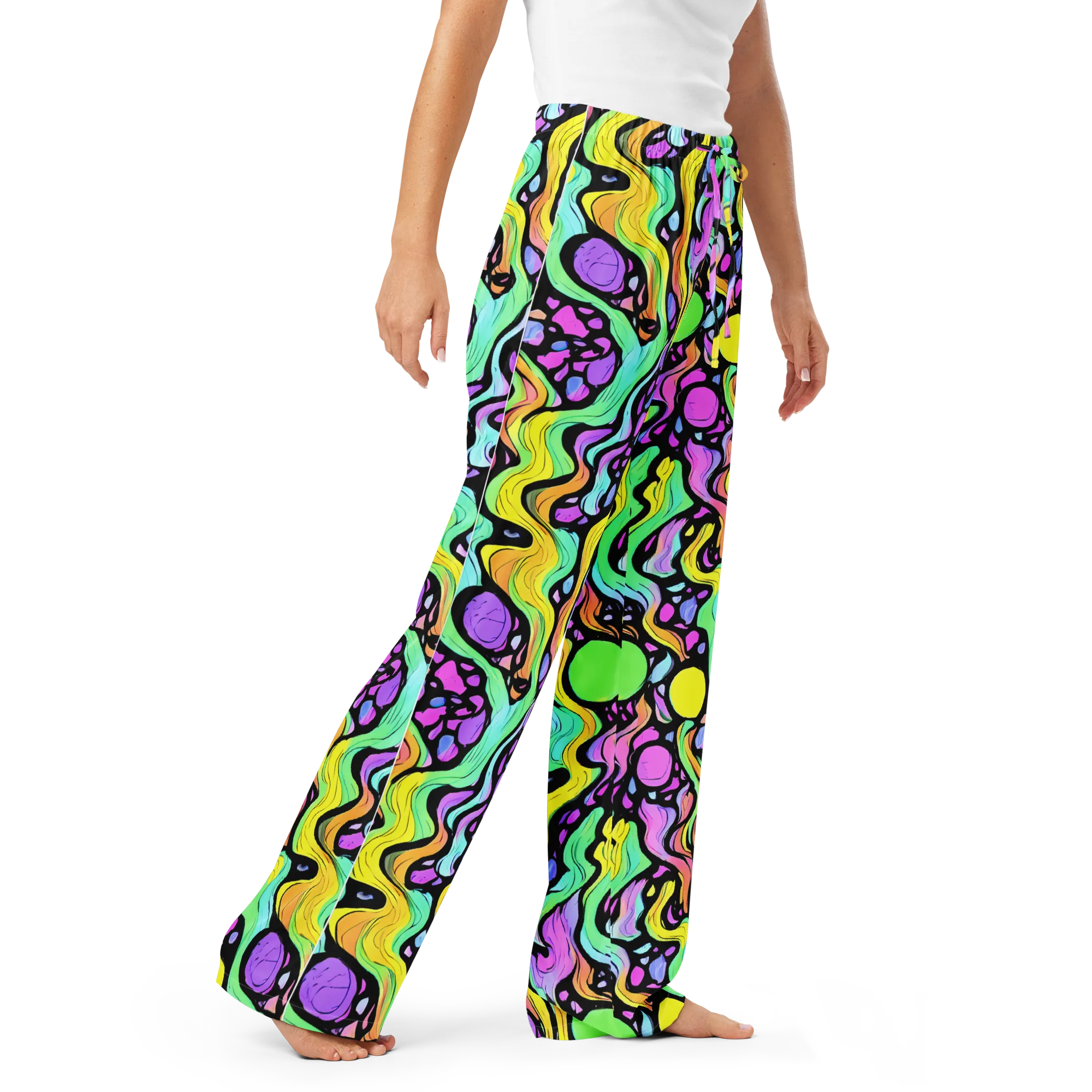 Sillman Swirl on Women's Pajama Pants — Right Front