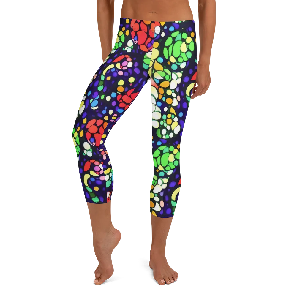 Bubble Fantasia on Capri Leggings — Front