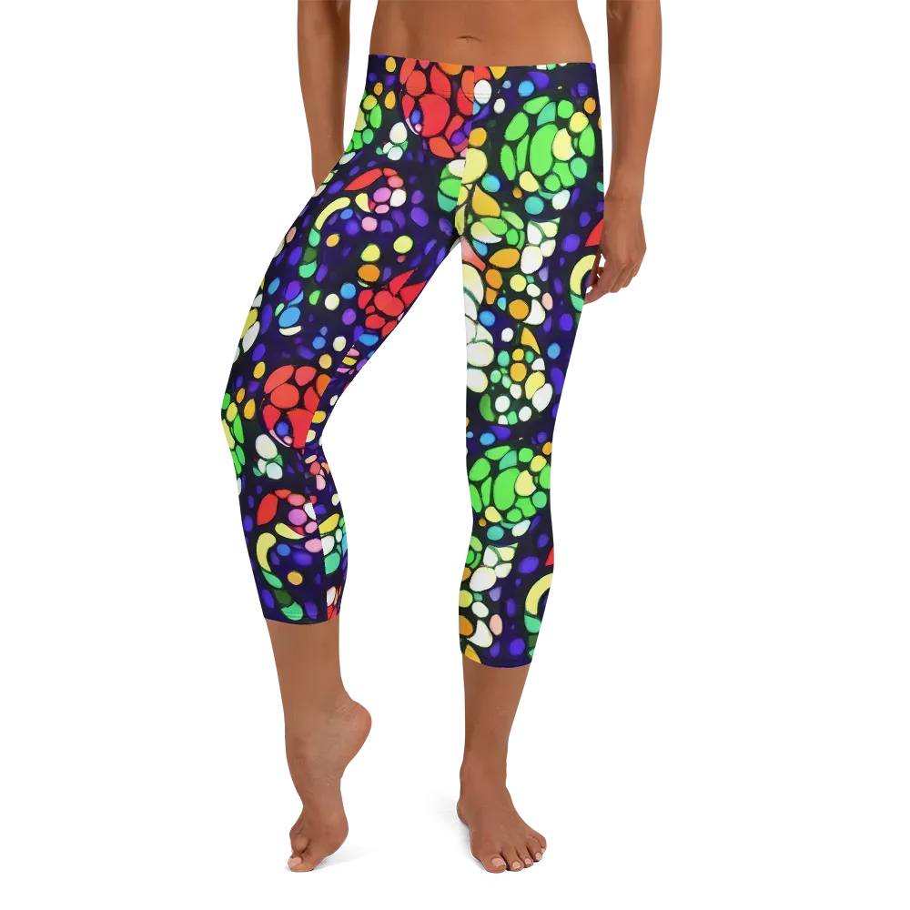 Bubble Fantasia on Capri Leggings — Front