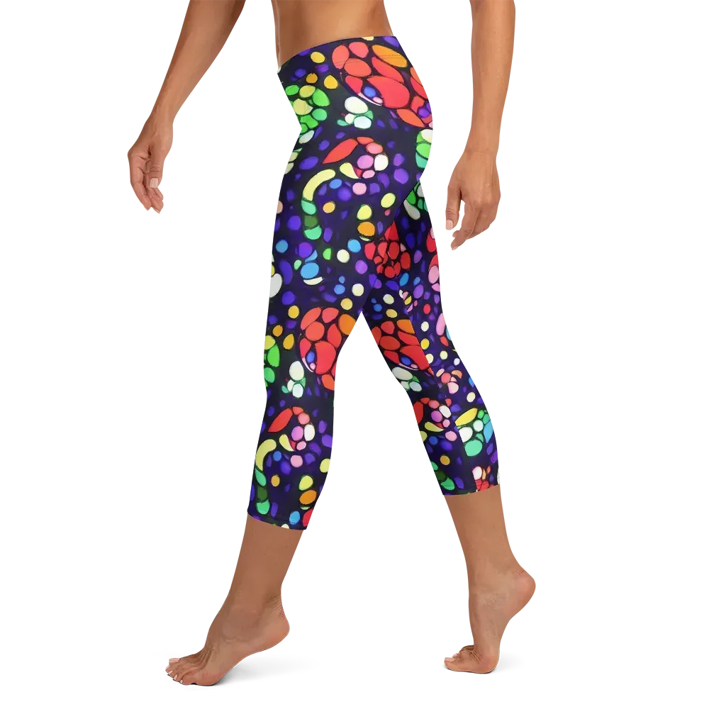 Bubble Fantasia on Capri Leggings — Left