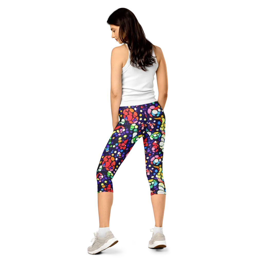 Bubble Fantasia on Capri Leggings — Back