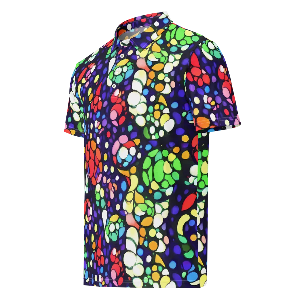 Bubble Fantasia on Men's Slim Fit Polo Shirt — Left Front