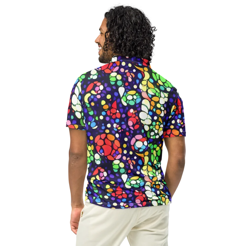Bubble Fantasia on Men's Slim Fit Polo Shirt — Back