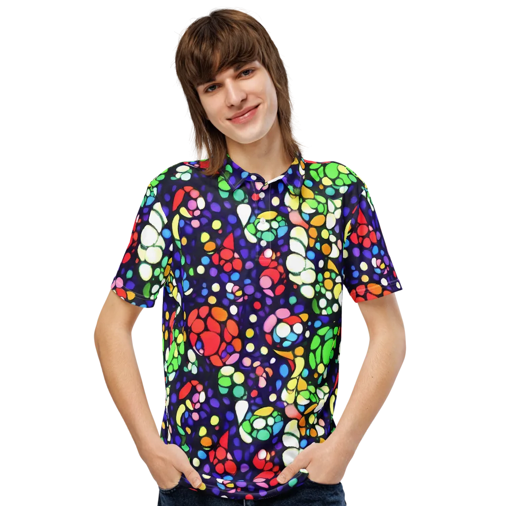Bubble Fantasia on Men's Slim Fit Polo Shirt — Front